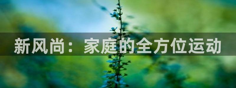 凯捷体育注册:新风尚:家庭的全方位运动